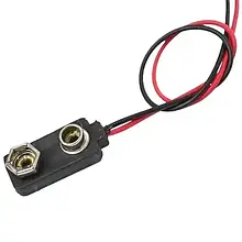 Гніздо тримач 9V крони, з кабелем 1уп-10 шт.