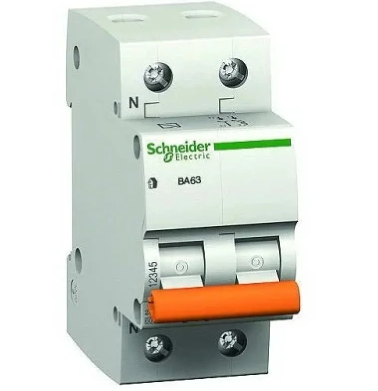Автоматичний вимикач 2Р, 25А, 4.5 kA, хар-ка С, Домовик, Schneider Electric, Арт.61828