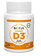 Вітамін D3, Vitamin D3, Biotus, 2000 МО, 60 капсул
