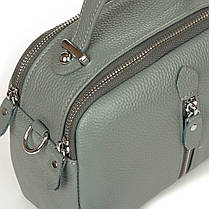 Сумка клатч кросс боді жіноча шкіряна маленька синя на плече один відділ та кишені на змійках Alex Rai 2906, фото 2