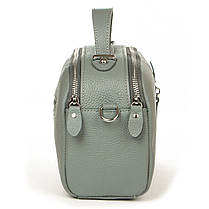 Сумка клатч кросс боді жіноча шкіряна маленька синя на плече один відділ та кишені на змійках Alex Rai 2906, фото 3