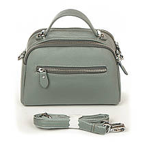 Сумка клатч кросс боді жіноча шкіряна маленька синя на плече один відділ та кишені на змійках Alex Rai 2906, фото 5