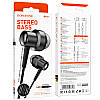 Навушники провідні вакуумні з мікрофоном BOROFONE BM87 Element |AUX, 1,2м| Чорний, фото 2