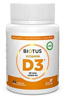 Вітамін D3, Vitamin D3, Biotus, 2000 МО, 120 капсул