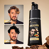 Шампунь тонирующий для мужчин Sadoer Argan Oil For Men, черный, 200 мл., фото 5
