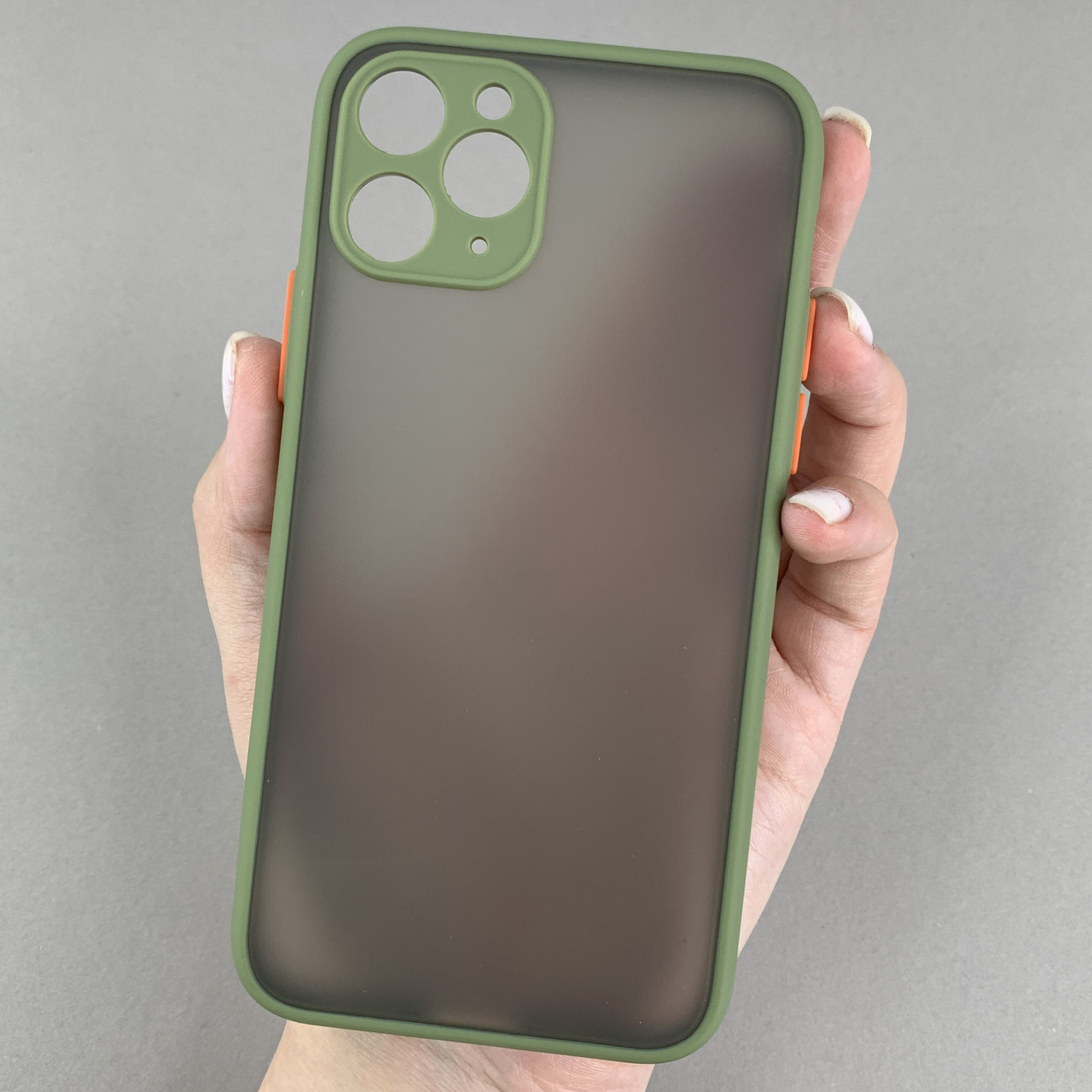 Чохол для Apple iPhone 11 Pro матовий із закритою камерою чохол на телефон айфон 11 про зелений tcb
