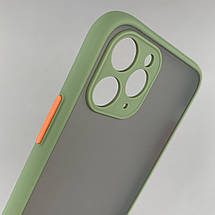 Чохол для Apple iPhone 11 Pro матовий із закритою камерою чохол на телефон айфон 11 про зелений tcb, фото 3