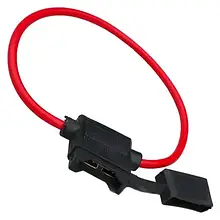 Тримач автозапобіжника TCOM, чорний, з кабелем 12AWG