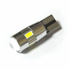 LED Galaxy T10 (W5W) CAN 5630 4SMD 2SMD Lens White (Білий)