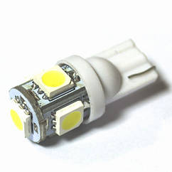 LED Galaxy T10 (W5W) 5050 5SMD White (Білий)