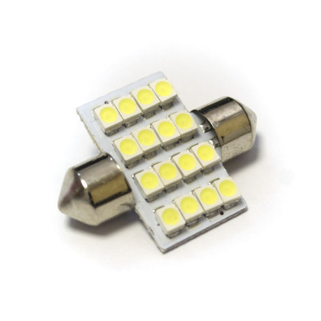 LED Galaxy C5W (SV8,5) 1210 16SMD 31mm White (Білий), фото 1