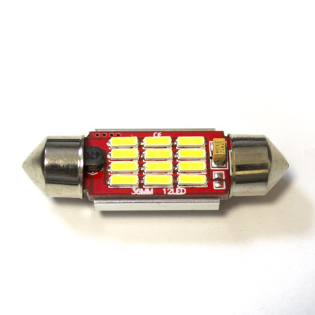 LED Galaxy C5W (SV8,5) CAN 4014 12SMD 36mm White (Білий)