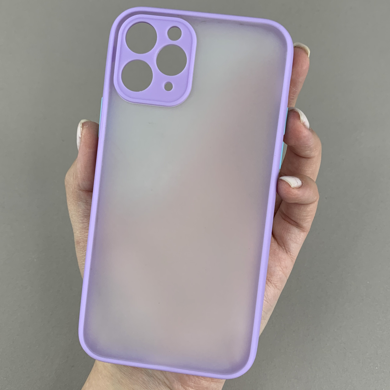 Чохол для Apple iPhone 11 Pro чохол із захистом для камери з кольоровими кнопками на айфон 11 про бузковий tcb