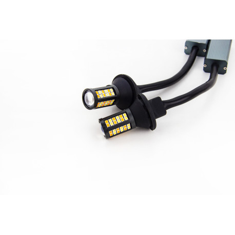 LED Galaxy T25 (W27-7W 3157 P27-7W) 2835 64SMD CANBUS White-Yellow (Білий-Жовтий), фото 1