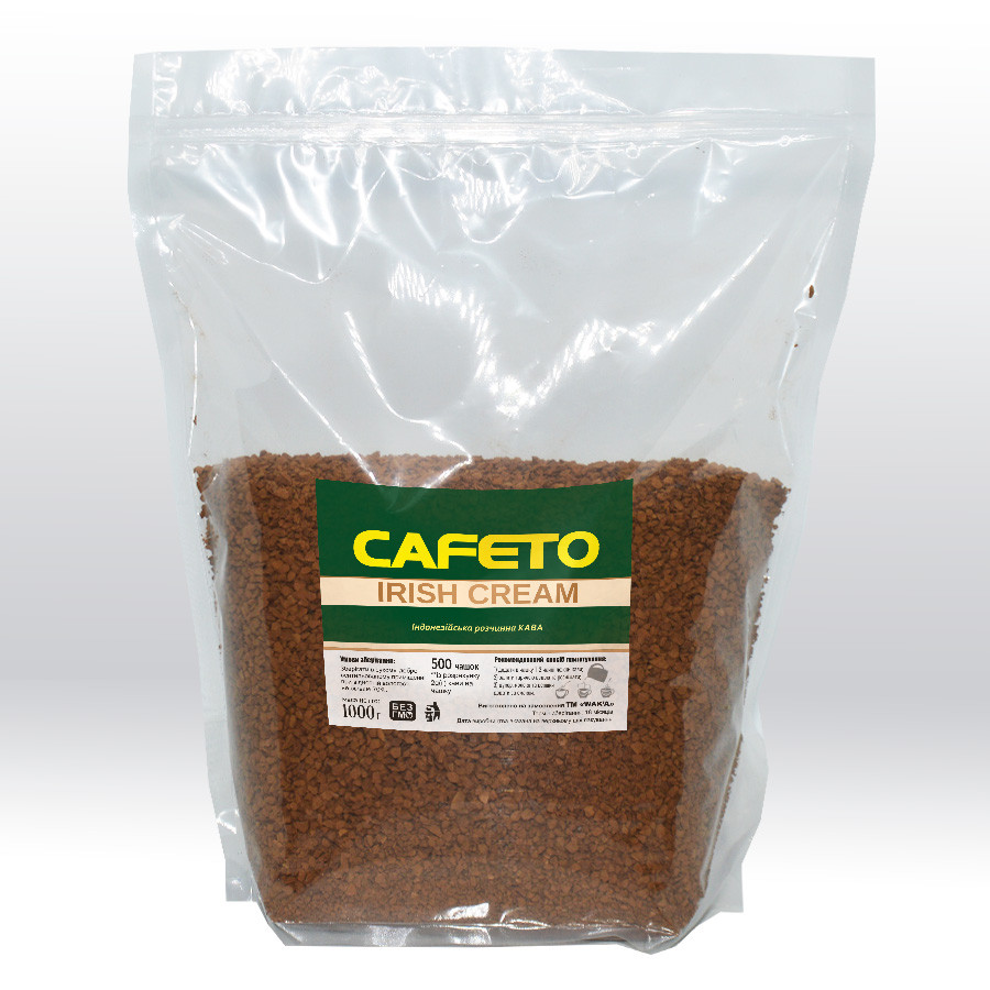 Кава розчинна сублімована CAFETO IRISH CREAM 1кг
