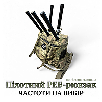 5-діапазонний РЕБ-рюкзак WARMAX – мобільний купольний глушник БПЛА. Вибір частот від 250 МГц до 5.8 ГГц