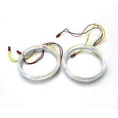 Ангельські очі LED 95 мм 3528 66SMD White/Yellow (Білий/Жовтий)