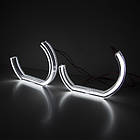 Ангельські очі BMW (F13,F15,F30,F35) C Shape CRYSTAL White (Білі), фото 3
