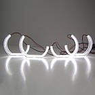 Ангельські очі BMW (F13,F15,F30,F35) C Shape CRYSTAL White (Білі), фото 5