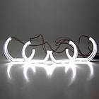 Ангельські очі BMW (E90,Е92) C Shape CRYSTAL White (Білі), фото 4