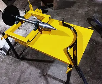 Дровокол або колун дров ГАРПУН із столом на підніжкаж для ремінних мотоблоків та мототракторів