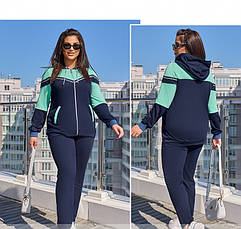 Спортивний костюм жіночий батал 8-280-чорний-червоний |50 по 64р., фото 3