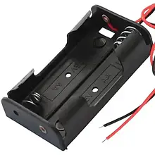 Корпус для двох батарейок типу АА TCOM, 30х58 мм, з дротами 1уп-10 шт.