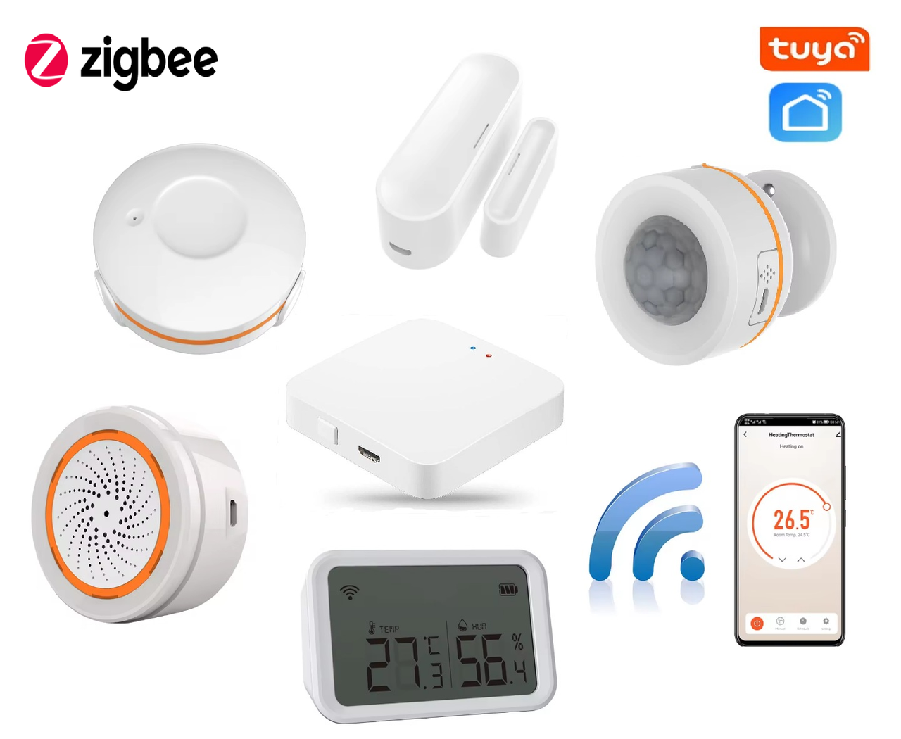Набір датчиків для розумного дому 1DAL Standart | Комплект ZigBee датчиків SensorKit ZB3 | APP "Tuya Smart"
