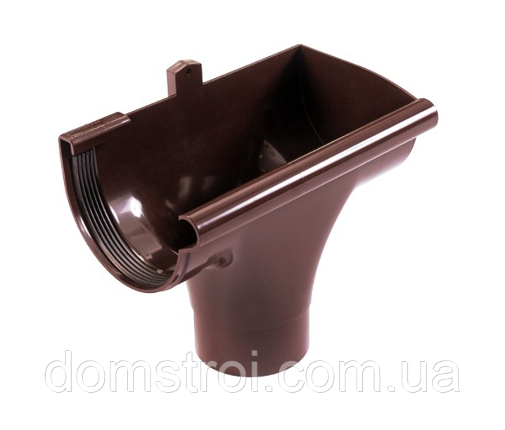 Лійка водостічна пвх права PROFIL Ø130, Коричневий