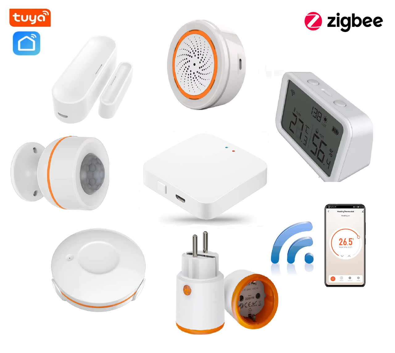 Набір датчиків для розумного дому 1DAL Standart+ | Комплект ZigBee датчиків SensorKit ZB4 | APP "Tuya Smart"