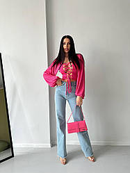 Жіночий топ; Кольори: малина, зелений, чорний, бежевий;  Розмір: 42-46 (універсал);