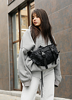 Стильна сумка бананка жіноча принтом із поліестеру, Жіноча поясна сумка бананка.