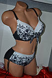 Купальник Fuba.Vi квіти Чорний, фото 2