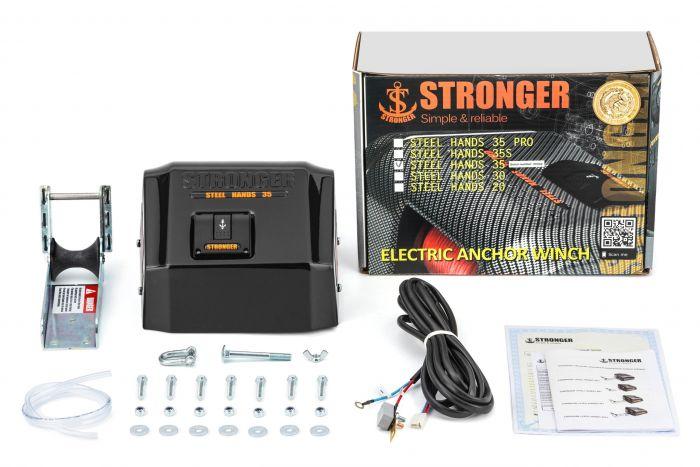 Лебідка якірна Stronger SH35 з вільним скиданням для якорів до 15кг та зусиллям на розрив 360 кг