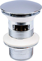 Пробка автомат FALA латунна "M" з гвинтом G5/4" хромована до раковин з переливом