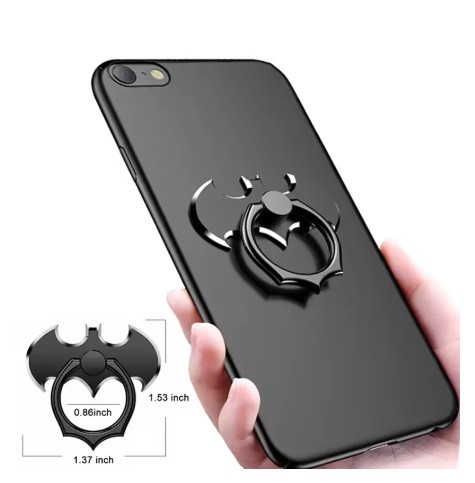 Кільце тримач для телефону Batman кажан чорний колір Попсокет на палець PopSocket
