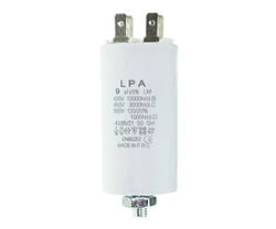 Конденсатор CBB60 9 мкФ 450V, з клемами, різьбовим кріпленням та гайкою (LPA)