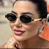 Жіночі сонячні окуляри трендові шестигранні окуляри від сонця стильні молодіжні окуляри, фото 3