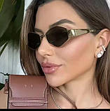 Жіночі сонячні окуляри трендові шестигранні окуляри від сонця стильні молодіжні окуляри, фото 4
