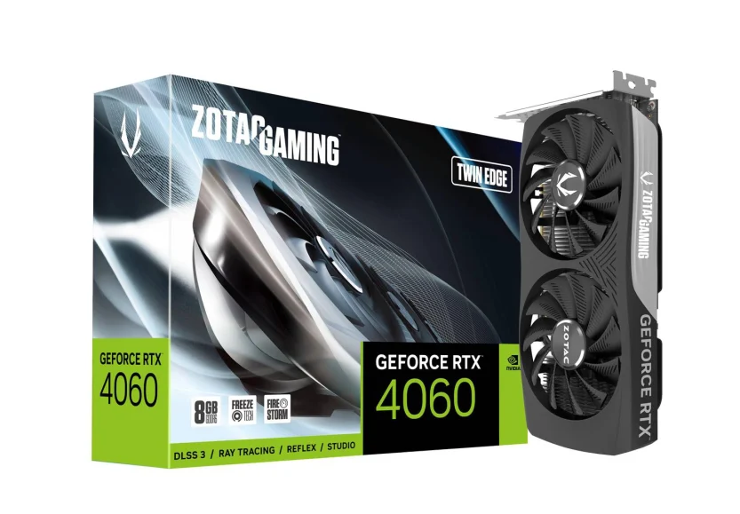 Відеокарта Zotac GeForce RTX 4060 Twin Edge 8GB GDDR6 (ZT-D40600E-10M)