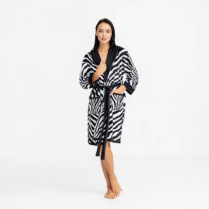 Халат жіночий з плюшевого велюру ексклюзивний Zebra 18265 XS-S ID 5045834, фото 1