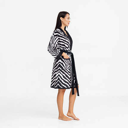 Халат жіночий з плюшевого велюру ексклюзивний Zebra 18265 XS-S ID 5045834, фото 2