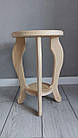 Табуретка кухонна, стілець  з круглим сидінням, стільчик  з сосни без покриття, висота 40 см, фото 8