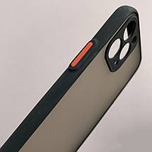 Чохол для Apple iPhone 11 Pro чохол із захистом для камери з кольоровими кнопками на айфон 11 про чорний tcb, фото 3