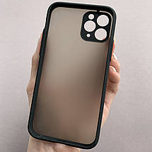 Чохол для Apple iPhone 11 Pro чохол із захистом для камери з кольоровими кнопками на айфон 11 про чорний tcb, фото 2