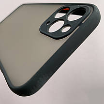 Чохол для Apple iPhone 11 Pro чохол із захистом для камери з кольоровими кнопками на айфон 11 про чорний tcb, фото 4
