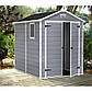 Пластиковий сарай Manor DD 185.8х236.8 см всесезонний з віконцем дводверний з вентиляцією для інвентарю, фото 2