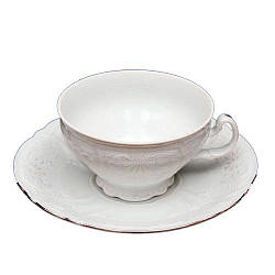 Набір чайний Thun Bernadotte (Наречена) на 6 персон 12 предметів 205мл низькі d10 см h6 см фарфор (3632021)