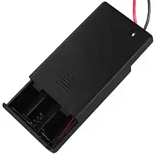 Корпус батарейок x3 "ААА" з кришкою і перемикачем ON-OFF, 62x36х16 мм, дріт 1уп-10 шт.