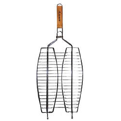 Решітка для риби Скаут подвійна 36х25 см h3,5 см метал (0709 Скаут)